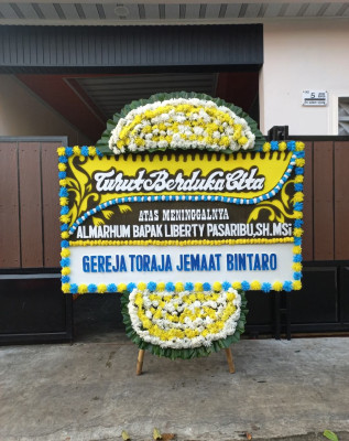 Papan Bunga Duka di Kedaung Kali Angke